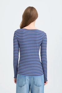 Ichi Ribbed Long Sleeve Top