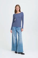 Load image into Gallery viewer, Ichi Ribbed Long Sleeve Top
