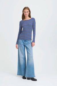 Ichi Ribbed Long Sleeve Top