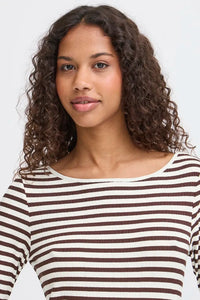 Ichi Ribbed Long Sleeve Top