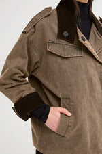 Load image into Gallery viewer, Ichi Faded Canvas Jacket
