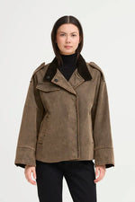 Load image into Gallery viewer, Ichi Faded Canvas Jacket
