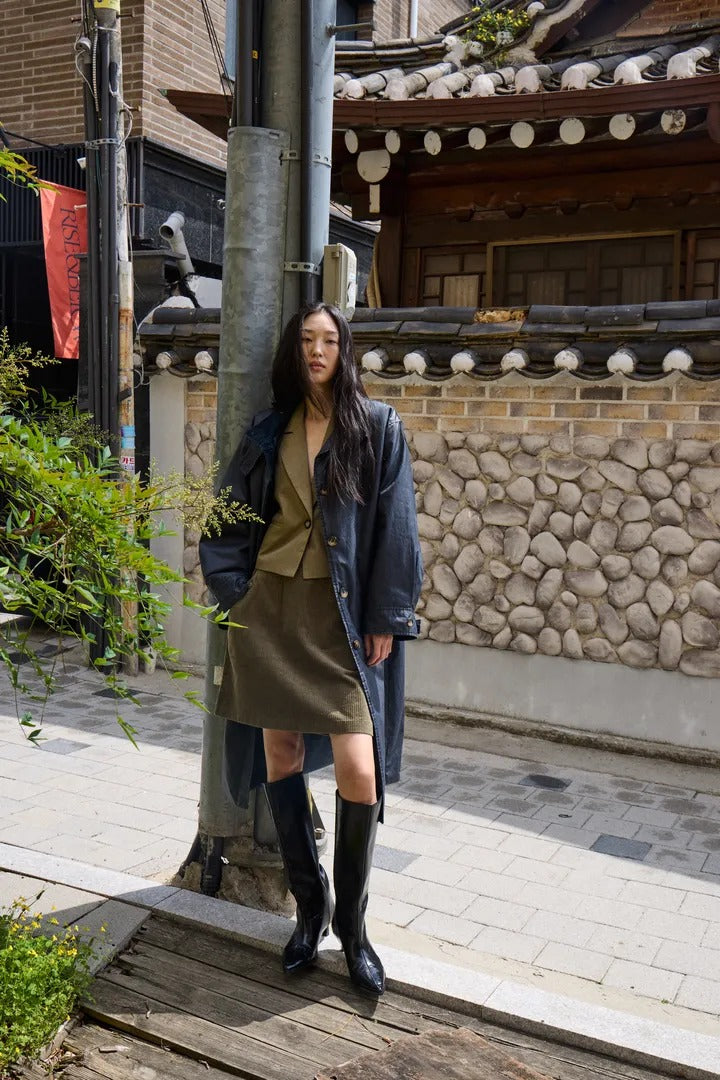 Ichi Long Waxed Coat