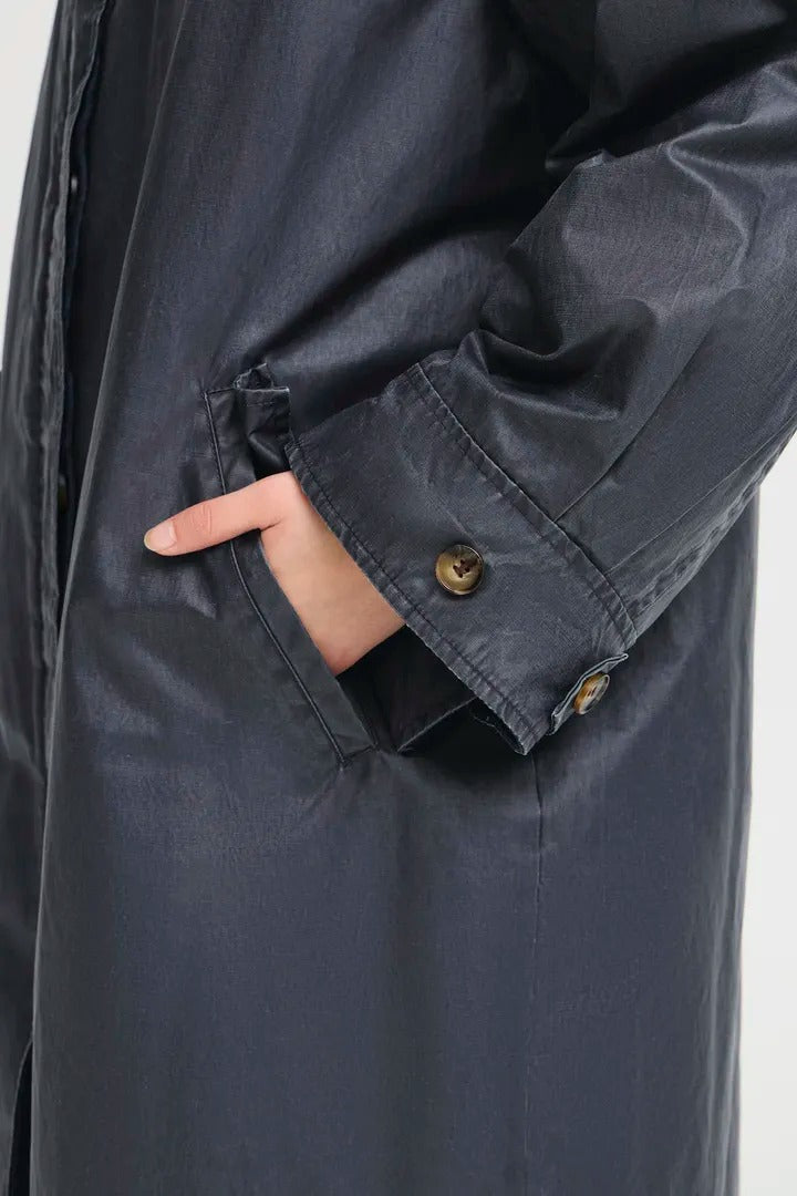 Ichi Long Waxed Coat