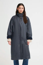 Load image into Gallery viewer, Ichi Long Waxed Coat

