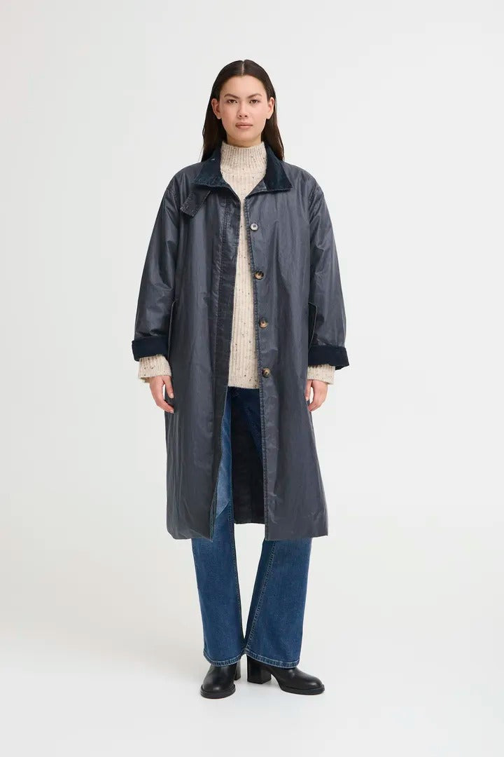 Ichi Long Waxed Coat