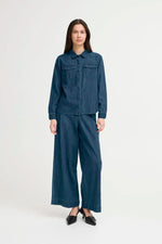 Load image into Gallery viewer, Ichi Cotton Buttoned Denim Shirt

