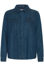 Load image into Gallery viewer, Ichi Cotton Buttoned Denim Shirt
