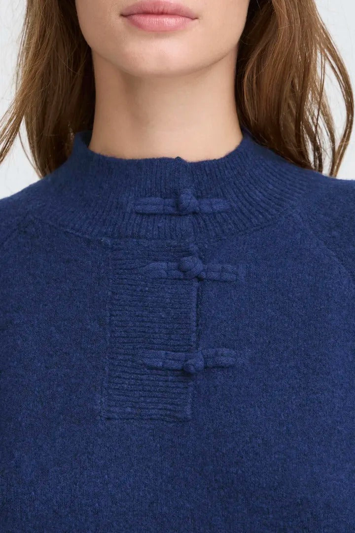Ichi Button Up Knitted Jumper
