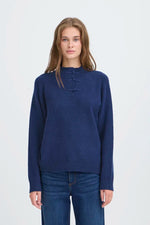 Load image into Gallery viewer, Ichi Button Up Knitted Jumper
