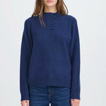 Load image into Gallery viewer, Ichi Button Up Knitted Jumper

