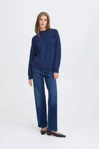 Ichi Button Up Knitted Jumper