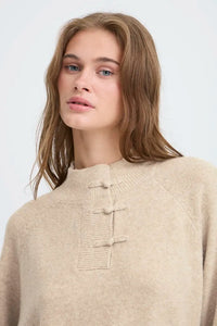 Ichi Button Up Knitted Jumper