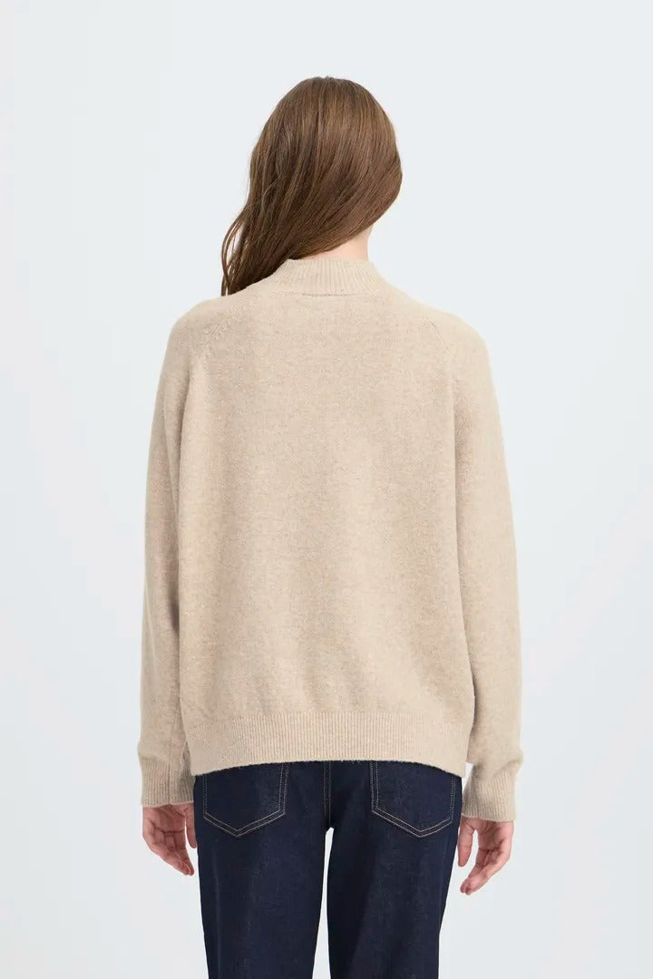 Ichi Button Up Knitted Jumper