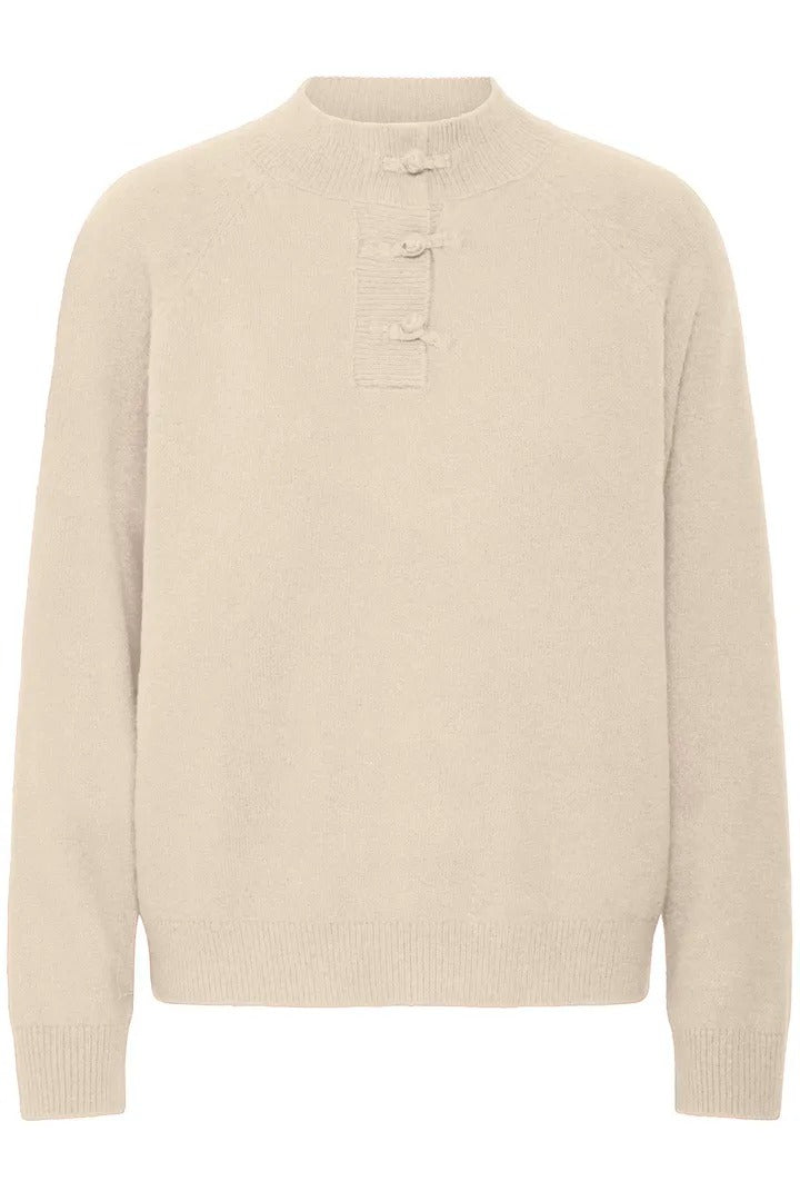 Ichi Button Up Knitted Jumper