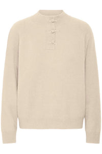 Ichi Button Up Knitted Jumper