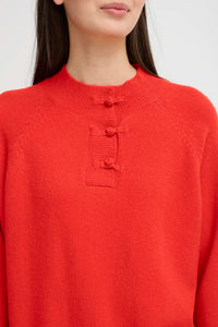 Ichi Button Up Knitted Jumper