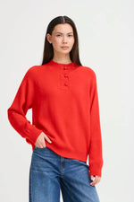 Load image into Gallery viewer, Ichi Button Up Knitted Jumper
