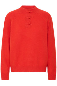 Ichi Button Up Knitted Jumper