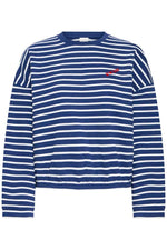 Load image into Gallery viewer, Ichi Striped Long Sleeve Sweatshirt
