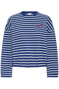 Ichi Striped Long Sleeve Sweatshirt