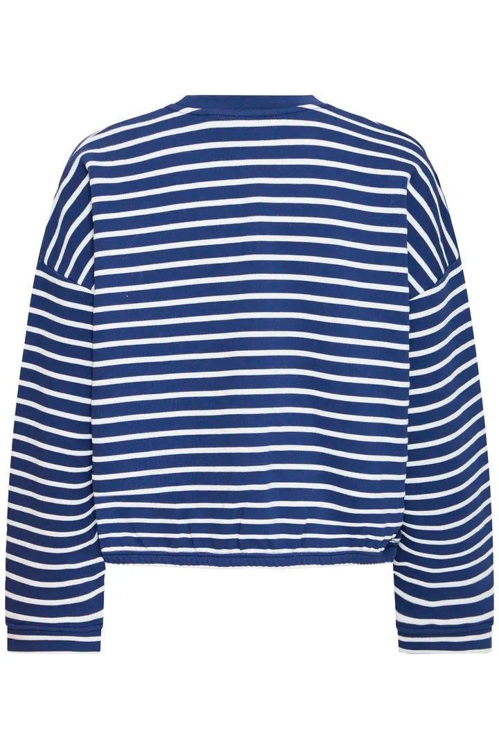 Ichi Striped Long Sleeve Sweatshirt