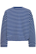 Load image into Gallery viewer, Ichi Striped Long Sleeve Sweatshirt
