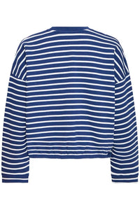 Ichi Striped Long Sleeve Sweatshirt