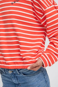 Ichi Striped Long Sleeve Sweatshirt