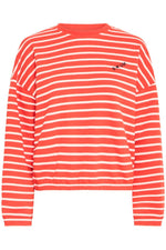 Load image into Gallery viewer, Ichi Striped Long Sleeve Sweatshirt
