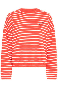 Ichi Striped Long Sleeve Sweatshirt