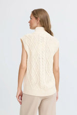 Load image into Gallery viewer, Ichi Cable Knit Toggle Sweater Vest
