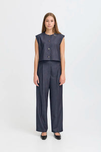 Ichi Elasticated Front Pleat Trousers