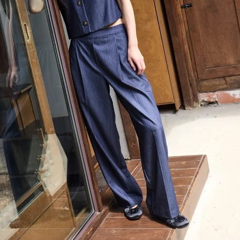 Ichi Elasticated Front Pleat Trousers