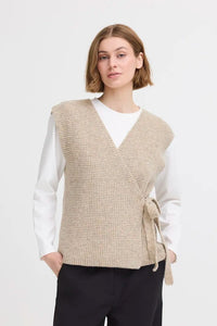 Ichi Wrap Over Sweater Vest