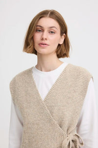 Ichi Wrap Over Sweater Vest