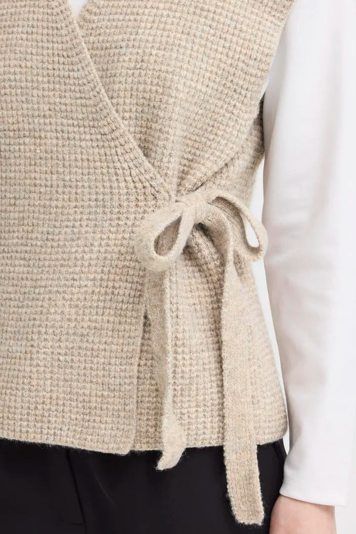 Ichi Wrap Over Sweater Vest