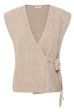 Load image into Gallery viewer, Ichi Wrap Over Sweater Vest
