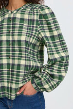 Load image into Gallery viewer, Ichi Checked Print Blouse
