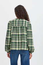 Load image into Gallery viewer, Ichi Checked Print Blouse

