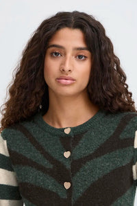 Ichi Multi Patterned Cardigan
