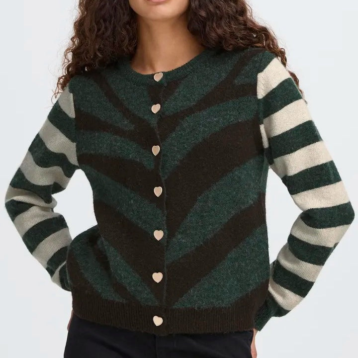 Ichi Multi Patterned Cardigan