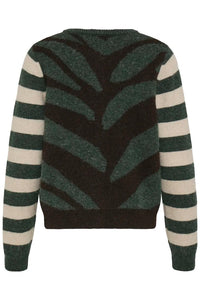 Ichi Multi Patterned Cardigan
