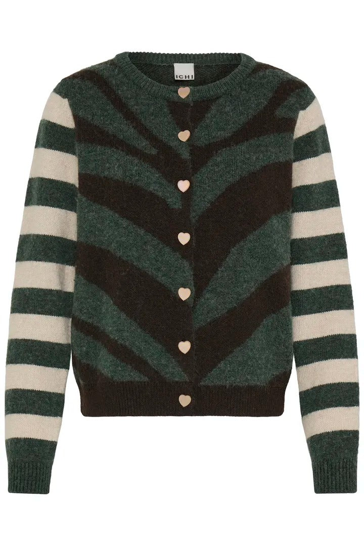 Ichi Multi Patterned Cardigan