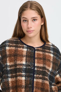 Ichi Teddy Checked Jacket