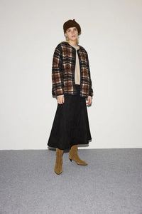 Ichi Teddy Checked Jacket