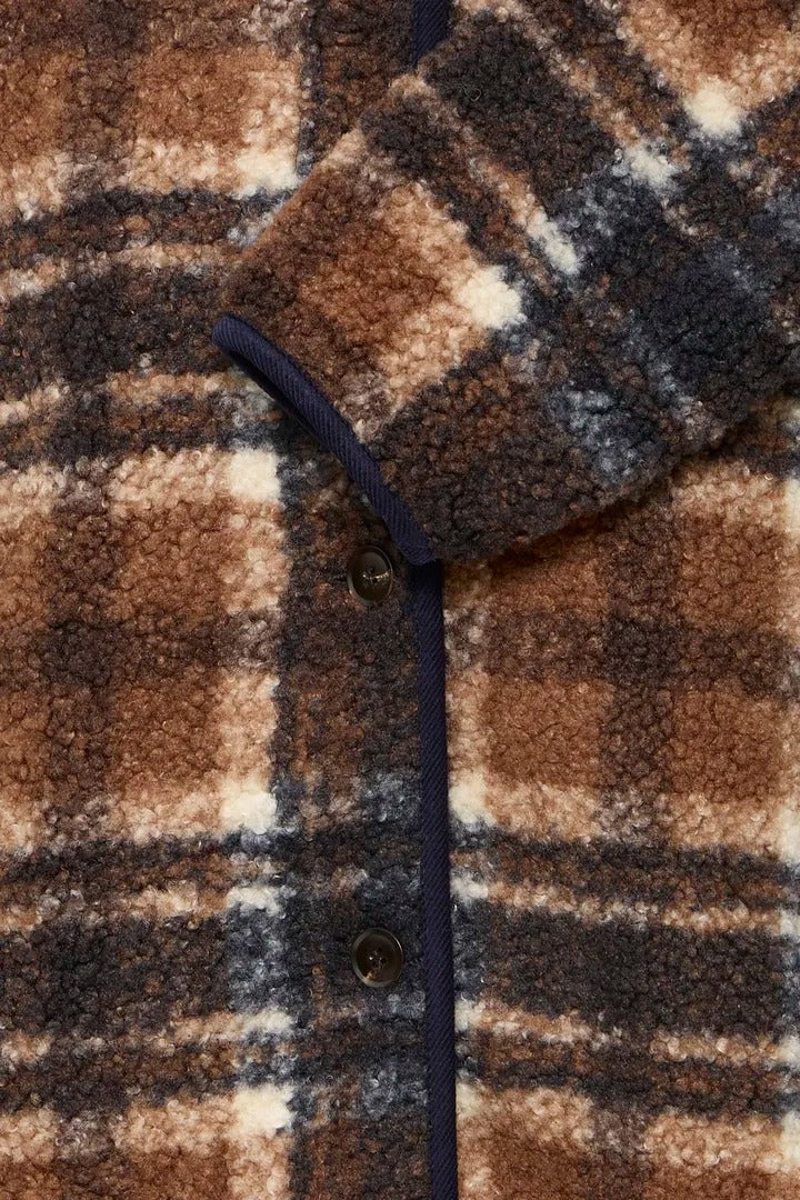 Ichi Teddy Checked Jacket