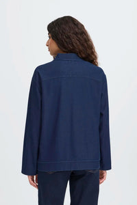Ichi Half Button Denim Shirt