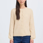 Load image into Gallery viewer, Ichi Round Neck Buttoned Cardigan
