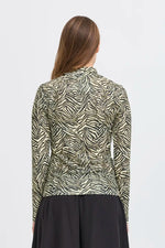Load image into Gallery viewer, Ichi Zebra Long Sleeve Top

